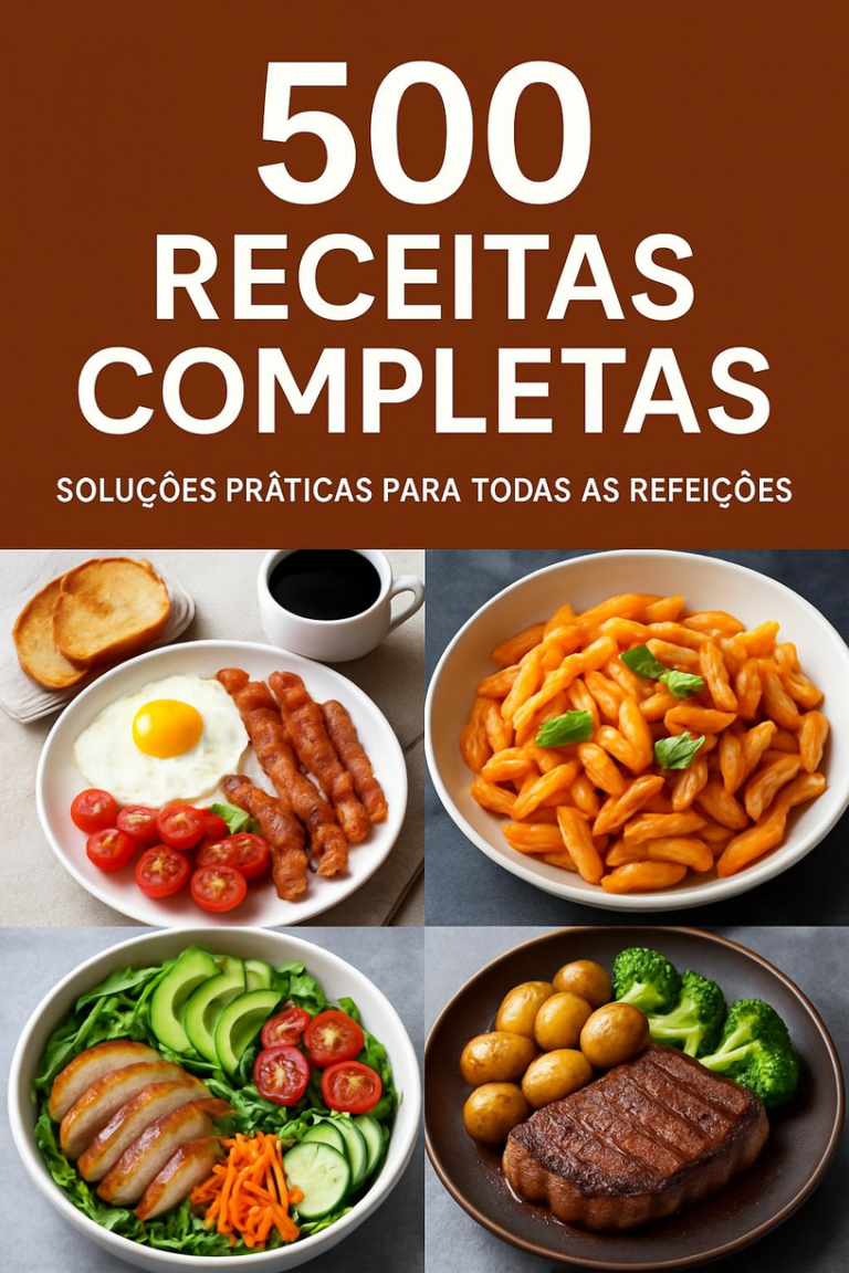 Capa do e-book 500 Receitas Completas para todas as refeições