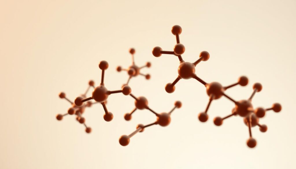 A detailed image of various carbohydrate molecules in a molecular structure, displayed against a clean white background. The molecules should be rendered with a high level of scientific accuracy and visual clarity, showcasing their complex chemical compositions. Use warm, subdued lighting that casts soft shadows, creating a sense of depth and dimension. Employ a camera angle that allows the viewer to examine the intricate details of the carbohydrate structures, while maintaining a balanced and visually appealing composition. The overall mood should be one of scientific exploration and understanding, reflecting the informative nature of the article's subject matter.