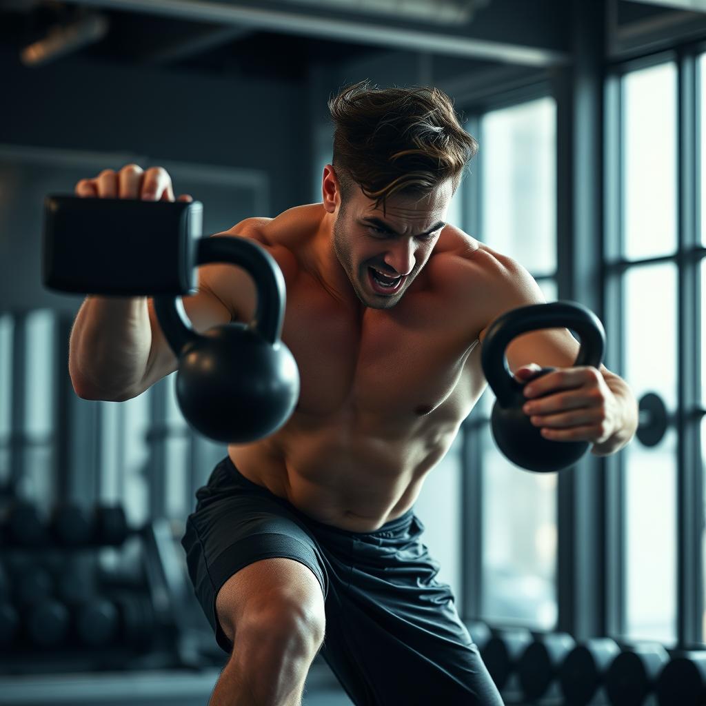Atleta realizando exercício de alta intensidade após consumir pré-treino específico