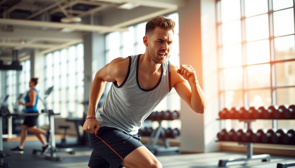 Pessoa praticando exercício físico de alta intensidade para acelerar metabolismo